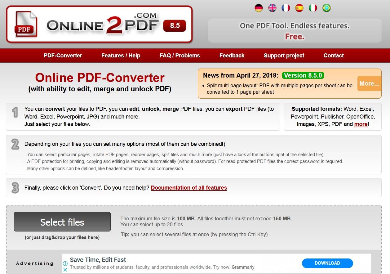 Online PDF Converter скриншот